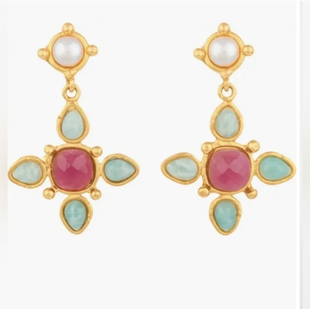 💕▪️Piper K ▪️ Reconstituted Gold Tike Green Aventurine  Earrings Necklace Set